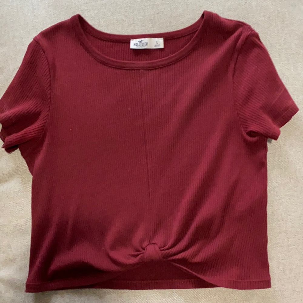 Red crop top